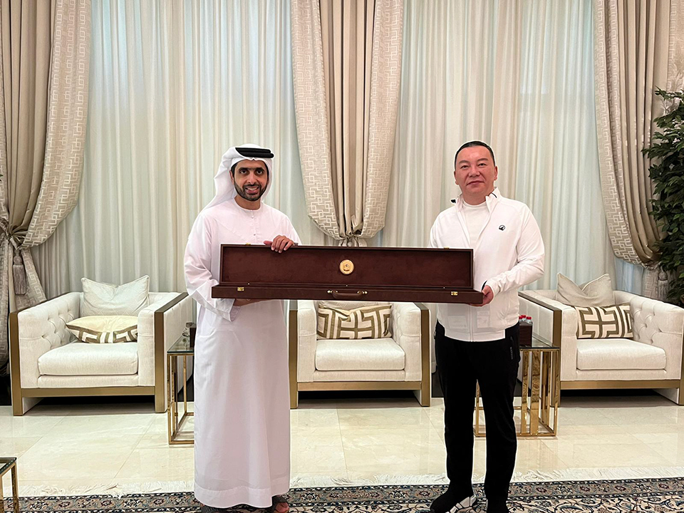 Chairman & CEO of HKATG, Mr. Sun Fengquan, Visited H.H. Shaikh Mohammed Maktoum Juma Al-Maktoum, Member of the Dubai Royal Family & Executive Director of HKATG
